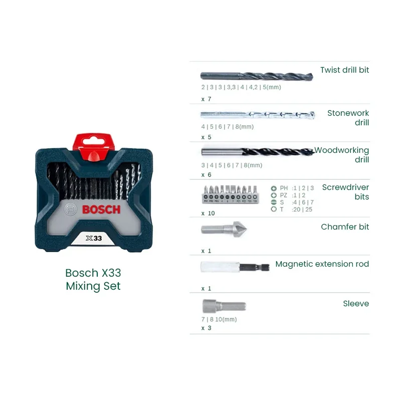 Bosch X33 Drill Bit Screwdrive - Power Tools Drill recension och pris