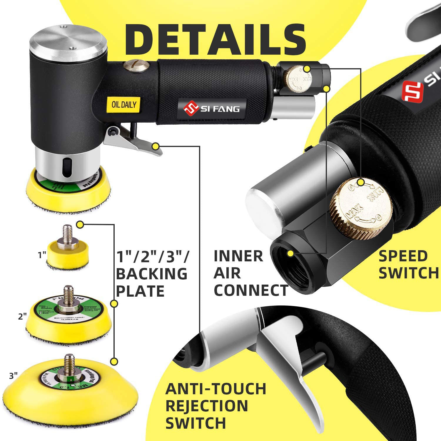 Orbit Air Sander Mini Pneumati - Power Tools Sander recension och pris