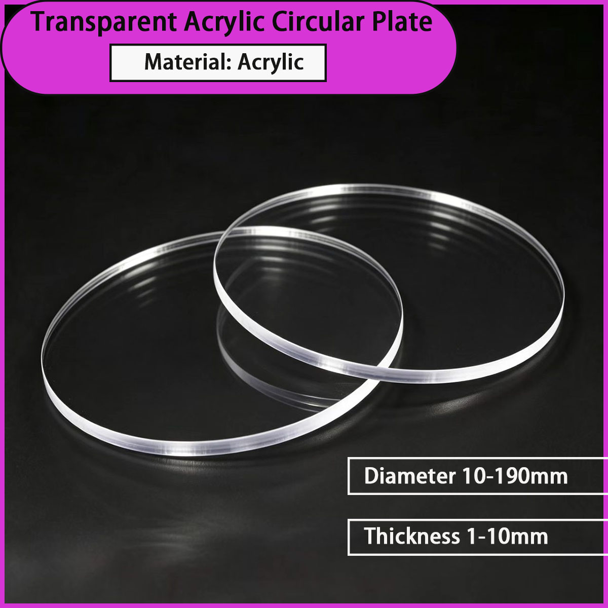 Transparent acrylic circular p - Power Tools Windows 10 recension och pris