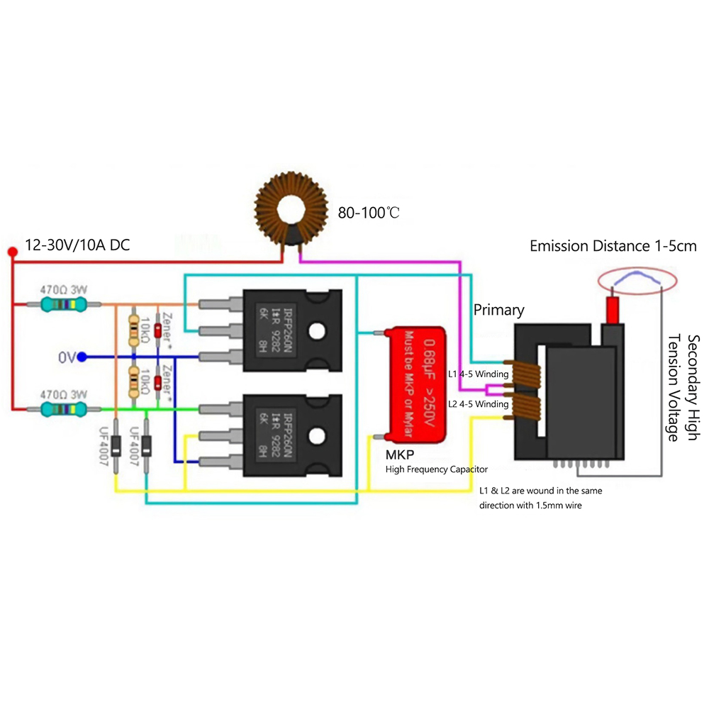 DC12-30V ZVS Coil Flyback Driv - Power Tools Generator recension och pris