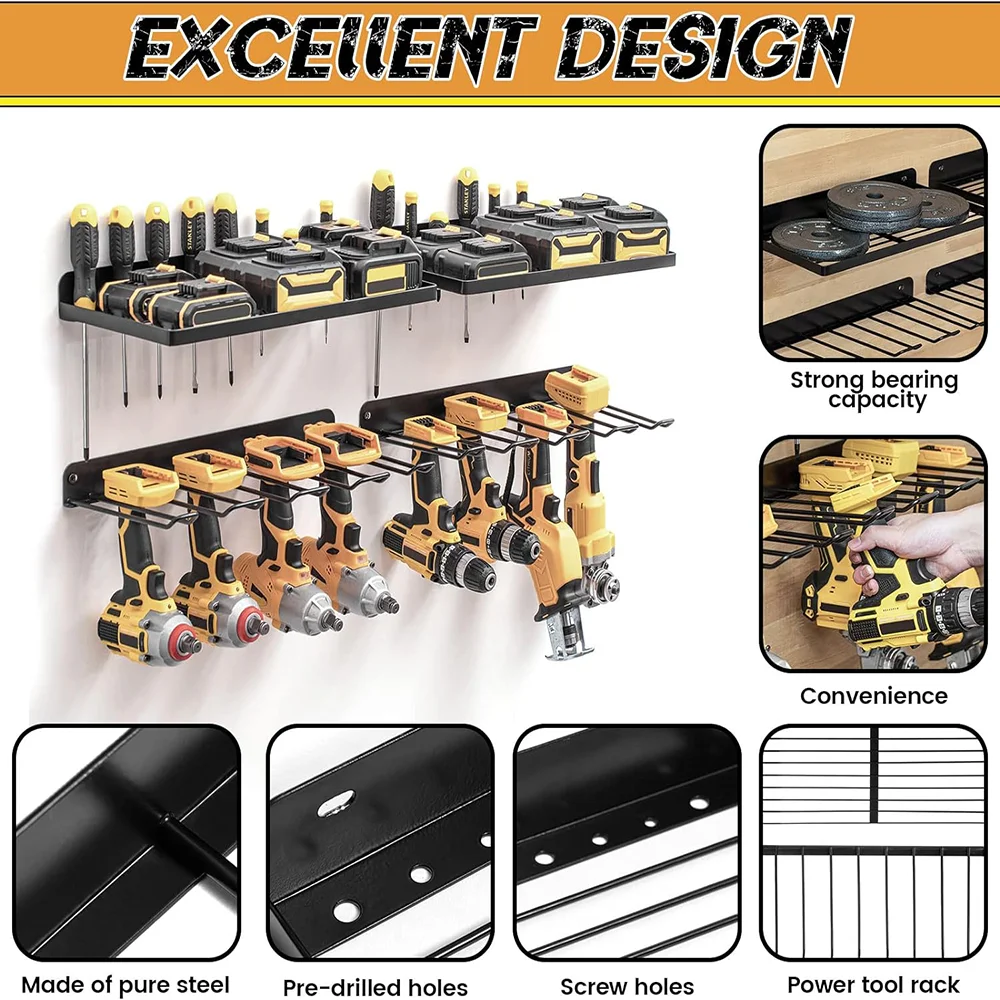 Power Tool Wall Mount Holder H - Power Tools On Pegboard recension och pris