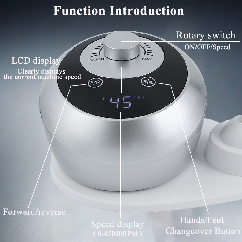 45000RPM Professional Manicure - Power Tools Sander recension och pris