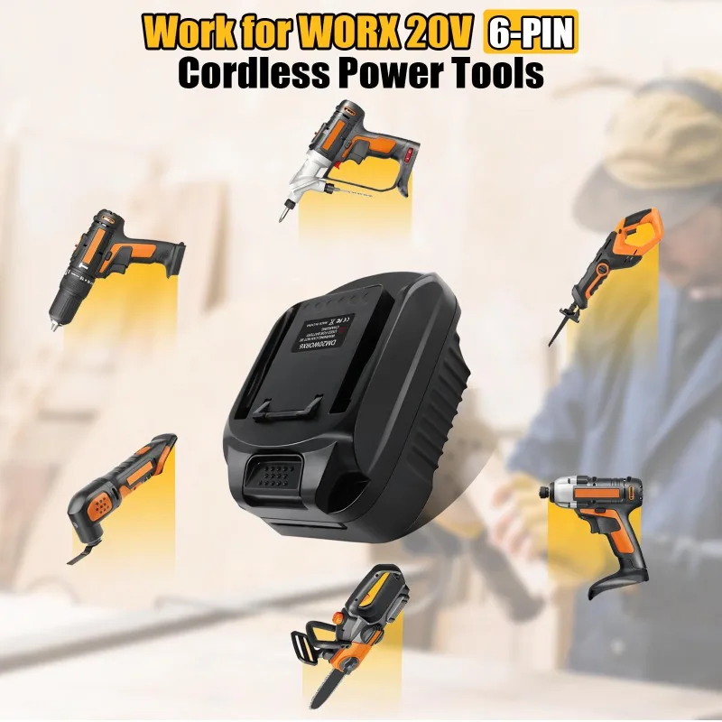 DM20WORX6 Battery Adapter for  - Dewalt Power Tools Xr recension och pris